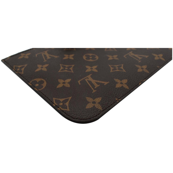LOUIS VUITTON Neverfull GM Monogram Canvas Pochette Wristlet Pouch Brown