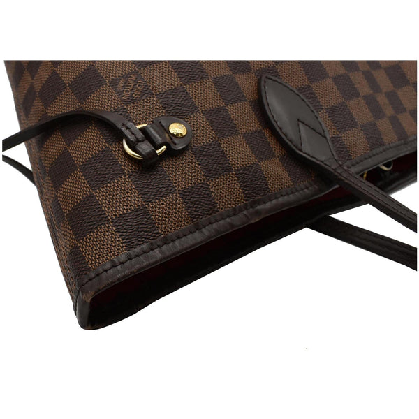 LOUIS VUITTON Neverfull MM Damier Ebene Tote Bag Brown