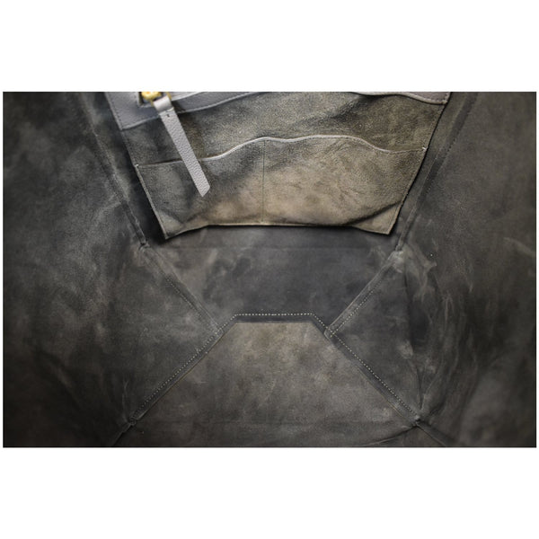 CELINE Small Cabas Phantom Grained Calfskin Leather Tote Bag Taupe