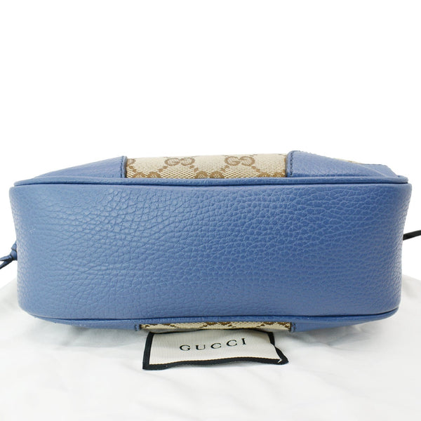 GUCCI Bree GG Canvas Leather Crossbody Bag Beige 449413