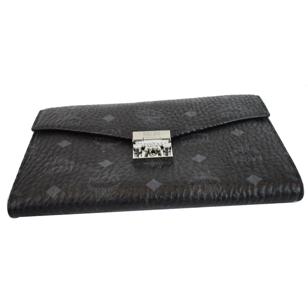 MCM Millie Flap Visetos Wallet On Chain Black