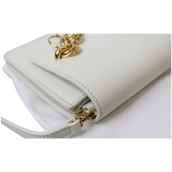 CHLOE Drew Bijou Calfskin Crossbody Clutch Bag White - Last Call