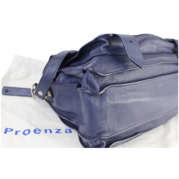 PROENZA SCHOULER Medium PS1 Leather Satchel Shoulder Bag Navy