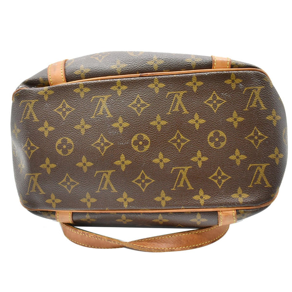 LOUIS VUITTON Sac GM Monogram Canvas Shopping Tote Bag Brown