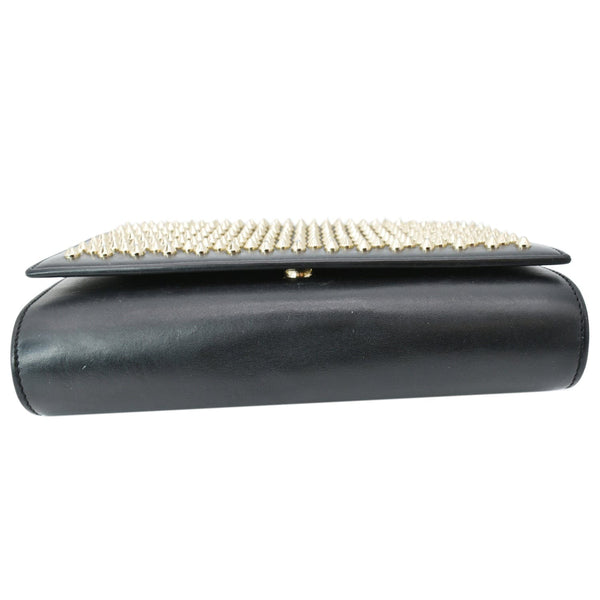 CHRISTIAN LOUBOUTIN Paloma Embellished Leather Chain Clutch Bag Black