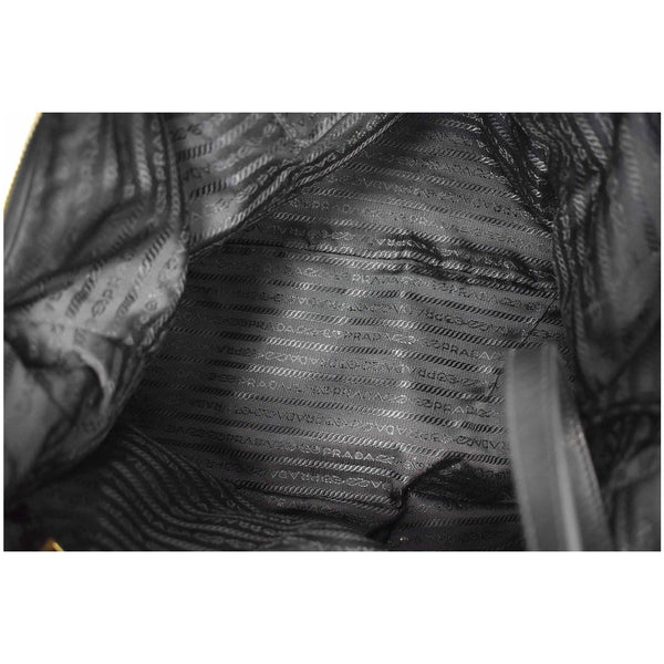 PRADA Tessuto Saffiano Nylon Tote Shoulder Bag Black