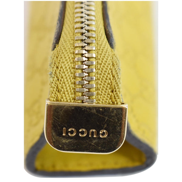 Gucci Microguccissima Pencil Pouch Yellow engraved logo