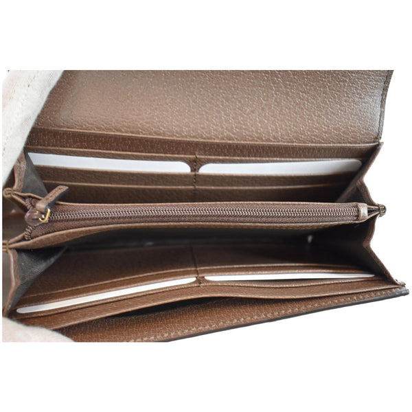 GUCCI Ophidia GG Continental Supreme Canvas Wallet Beige 523153