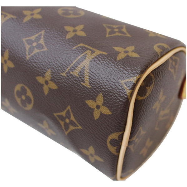 LOUIS VUITTON Nano Speedy Monogram Canvas Crossbody Bag Brown