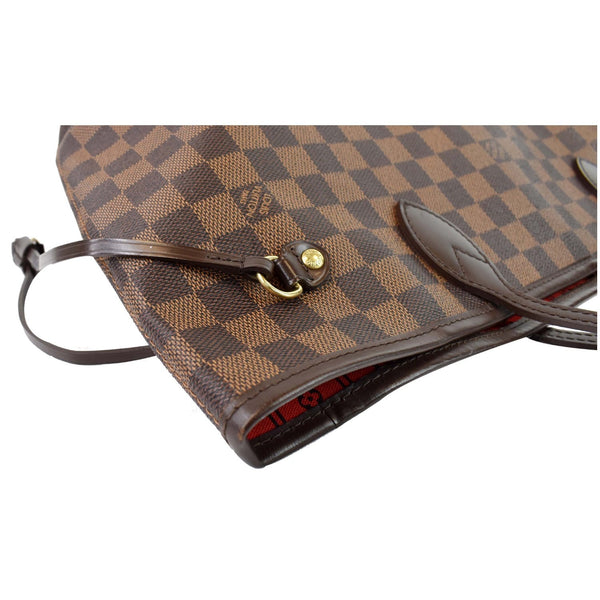 Louis Vuitton Neverfull MM Damier Ebene Tote Handbag strap