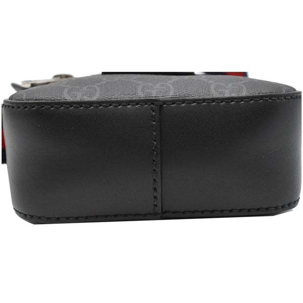 GUCCI GG Supreme Monogram Web Messenger Bag Black 598103