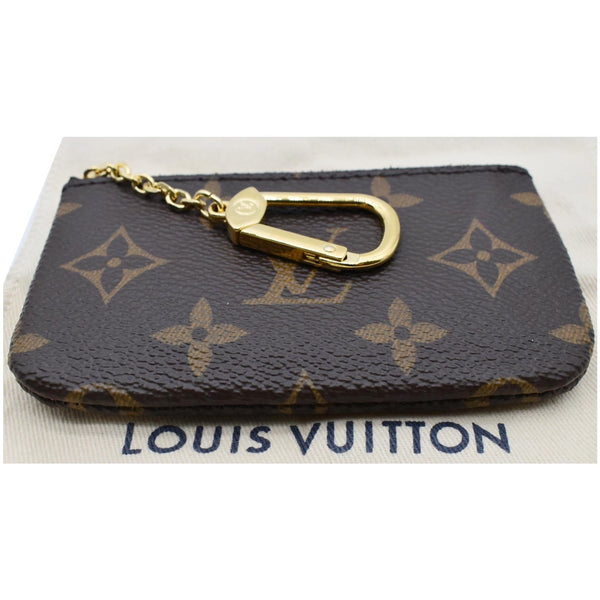 LOUIS VUITTON Pochette Key Cles Monogram Canvas Coin Case Brown