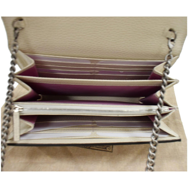 GUCCI Dionysus Mini Leather Chain Shoulder Bag Off White 401231