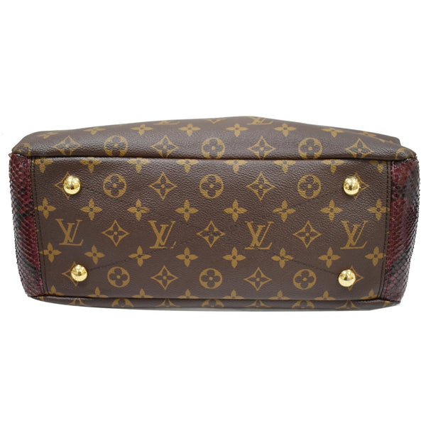 LOUIS VUITTON Pallas Python Monogram Canvas Shoulder Bag Bordeaux - Final Sale