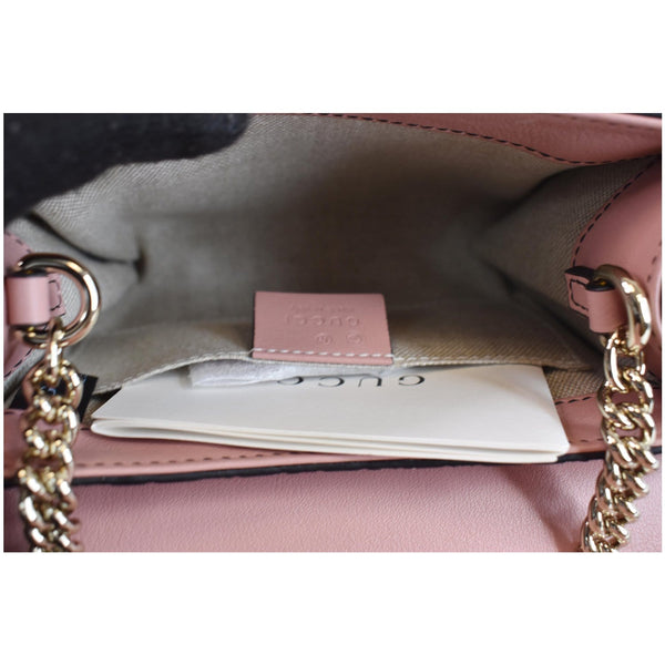 GUCCI Emily Mini Micro GG Guccissima Leather Shoulder Bag Pink 449636