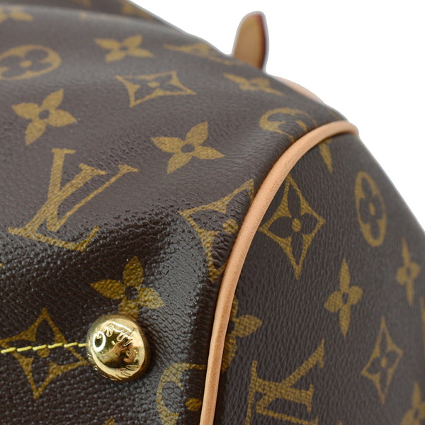 LOUIS VUITTON Tivoli PM Monogram Canvas Satchel Bag Brown