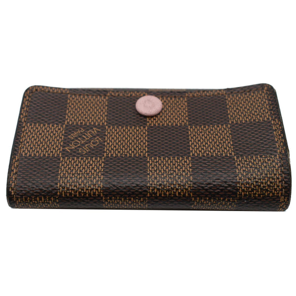 LOUIS VUITTON Damier Ebene 6 Key Holder Rose Ballerine
