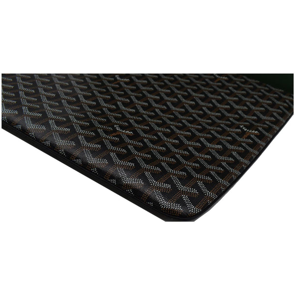 GOYARD Senat Pochette GM Goyardine Canvas Pouch Bag Black