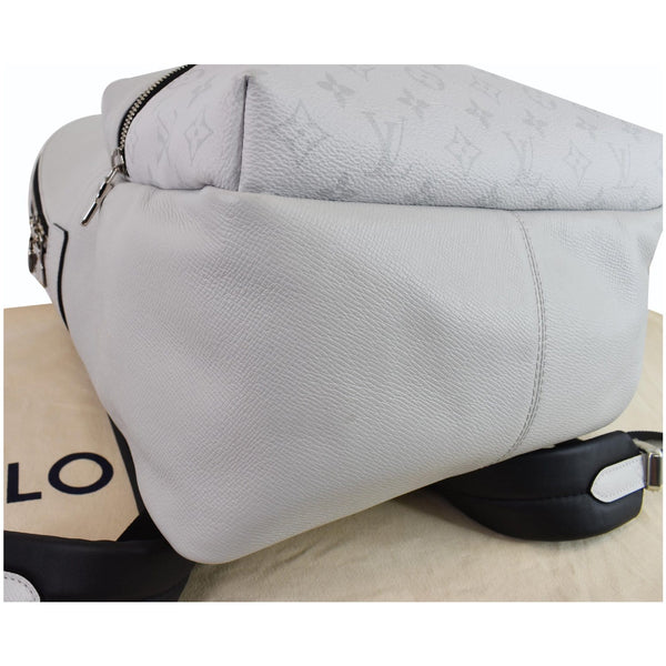 LOUIS VUITTON Discovery PM Taiga Monogram Leather Backpack White