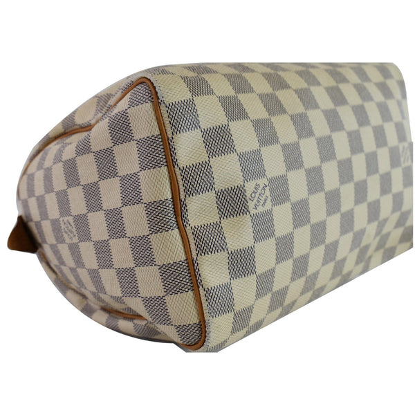 LOUIS VUITTON Speedy 25 Damier Azur Satchel Bag White