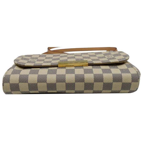 LOUIS VUITTON Favorite MM Damier Azur Crossbody Bag White