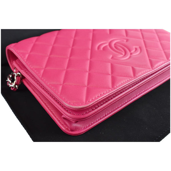 Chanel Diamond CC Wallet On Chain WOC Zipper Bag