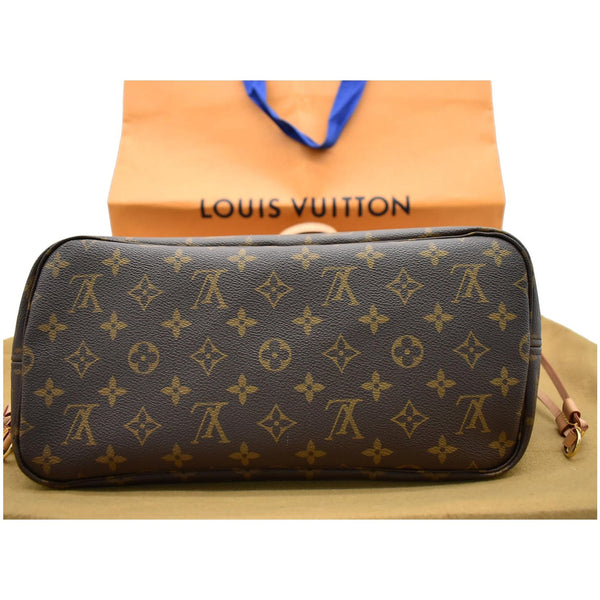 LOUIS VUITTON Neverfull MM Monogram Canvas Shoulder Bag Brown