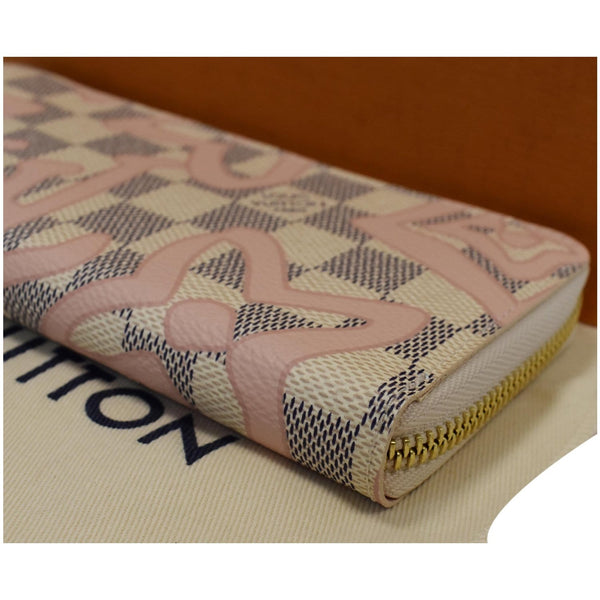 Louis Vuitton Tahitienne Damier Azur Clemence Wallet Pink
