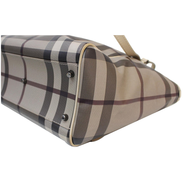 BURBERRY Canterbury Small Smoked Check Tote Bag Grey