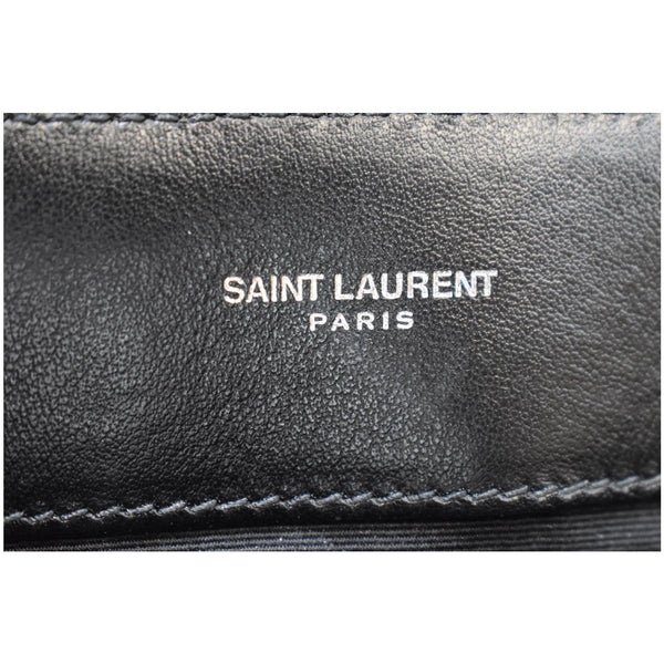 YVES SAINT LAURENT Medium Loulou Calfskin Matelasse Chain Shoulder Bag Black