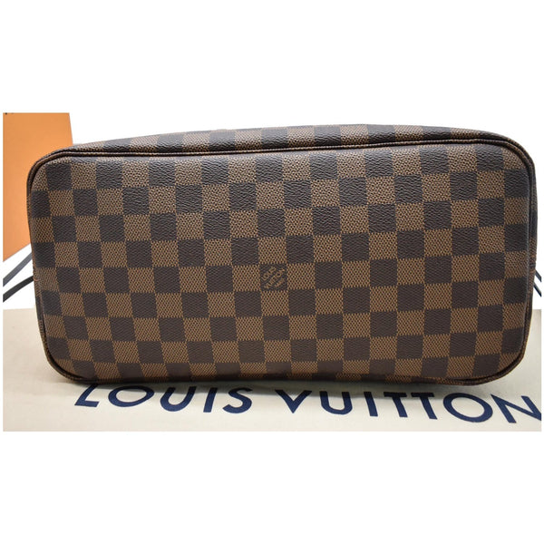 LOUIS VUITTON Neverfull MM Damier Ebene Tote Bag Brown