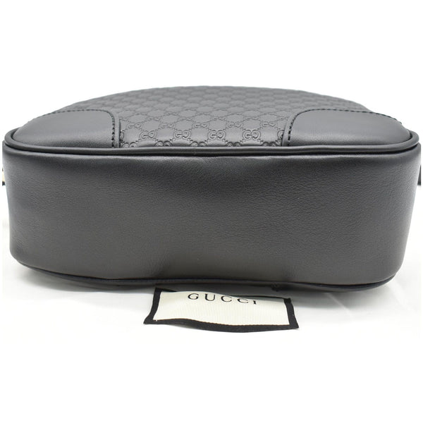 GUCCI Bree Mini GG Microguccissima Leather Crossbody Bag Black 449413