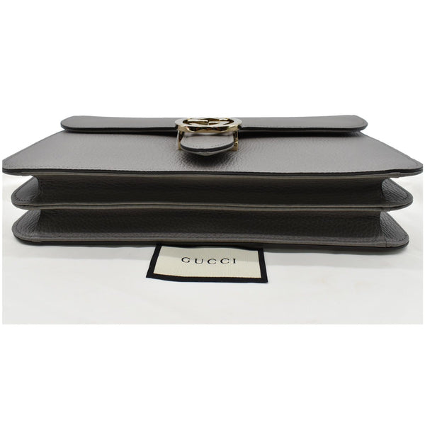 GUCCI Interlocking GG Calfskin Leather Crossbody Bag Grey 510303