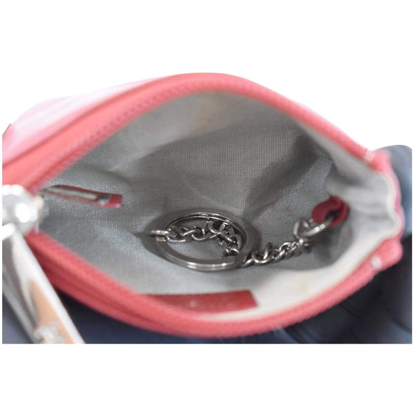 Chanel CC Key Ring Lambskin Leather Coin Case interior