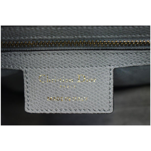CHRISTIAN DIOR Saddle Leather Shoulder Bag Grey