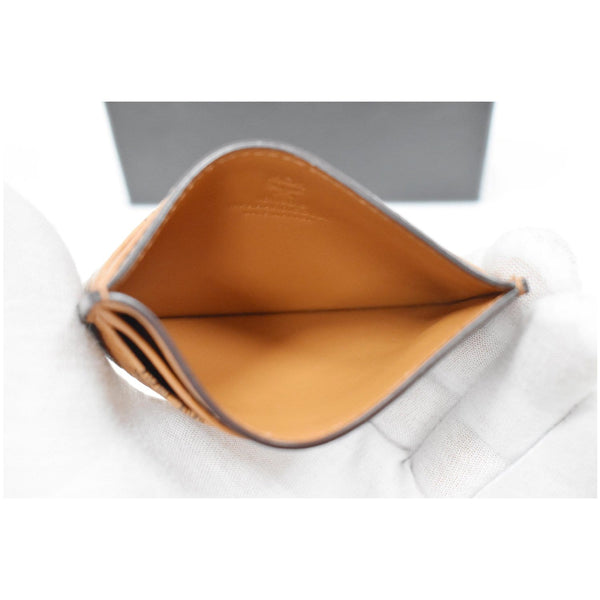 MCM Visetos Monogram Canvas Card Holder Cognac