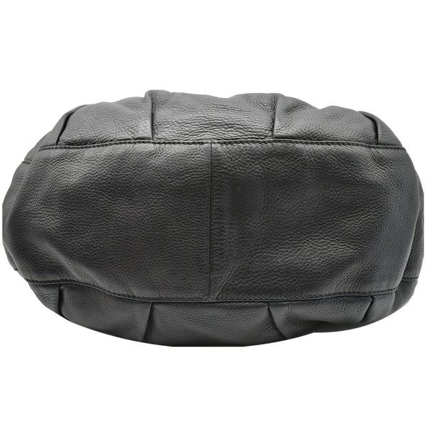 GUCCI Icon Bit Medium Pebbled Leather Shoulder Bag Black 228584