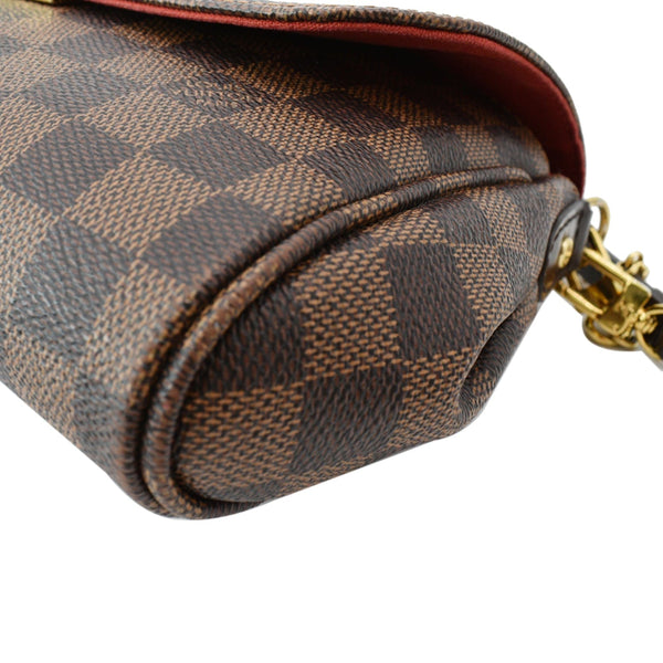 LOUIS VUITTON Favorite MM Damier Ebene Crossbody Bag Brown