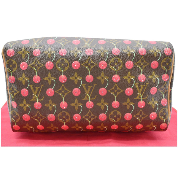 LOUIS VUITTON Cerises Speedy 25 Monogram Canvas Satchel Bag Brown