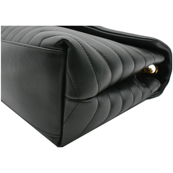 YVES SAINT LAURENT Loulou Medium Matelasse Leather Chain Shoulder Bag Green