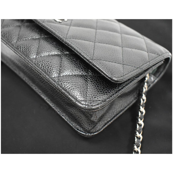 CHANEL Wallet on Chain Caviar Leather Crossbody Bag Black