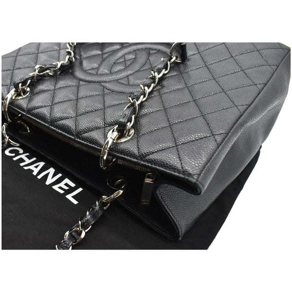 CHANEL Grand Shopping GST Caviar Leather Tote Bag Black