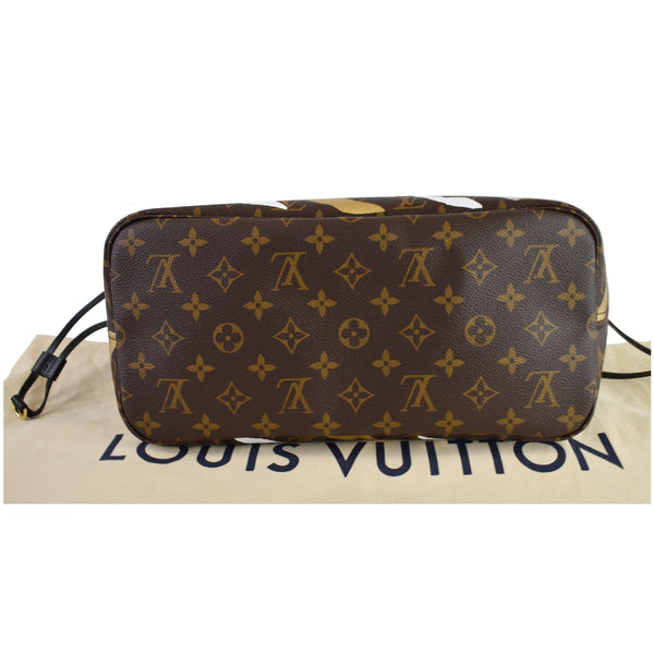 LOUIS VUITTON LVXLOL Neverfull MM Monogram Canvas Shoulder Bag Gold Silver