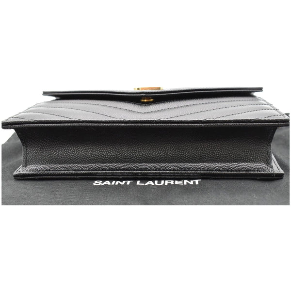 Yves Saint Laurent Envelope Chevron Grain De Poudre Wallet