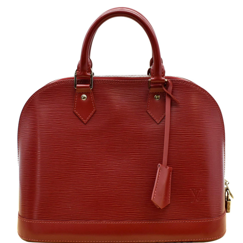 Alma leather handbag Louis Vuitton Red in Leather - 27475181