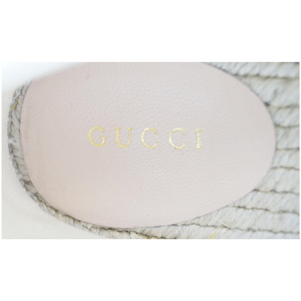 GUCCI Logo Sylvie Espadrilles Canvas Platform Off White 525989 US 8
