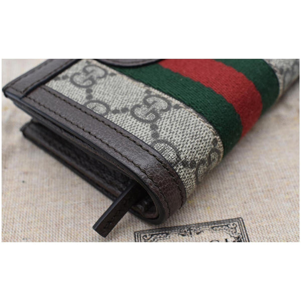 GUCCI Ophidia GG Card Case Wallet Beige