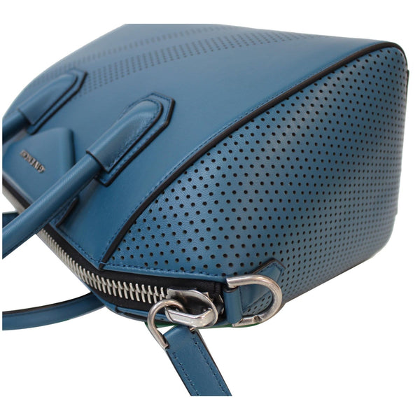 GIVENCHY Small Antigona Perforated Leather Satchel Bag Ocean Blue