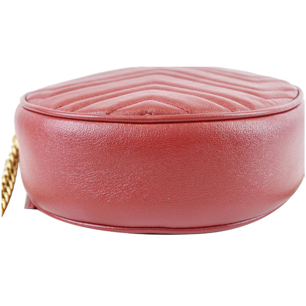 Gucci GG Marmont Mini Round Leather Bottom Bag