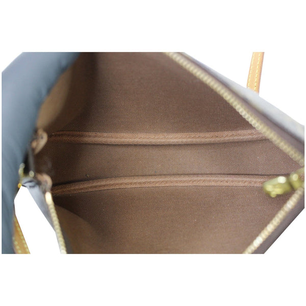 LOUIS VUITTON Mini Pochette Monogram Canvas Accessories Pouch Brown